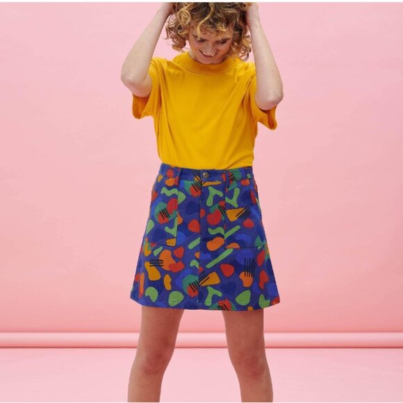 Lucy & Yak Dresses & Skirts - NWOT Lucy & Yak Serena Organic Heavy Twill Skirt Avril Print Size UK8 US4
